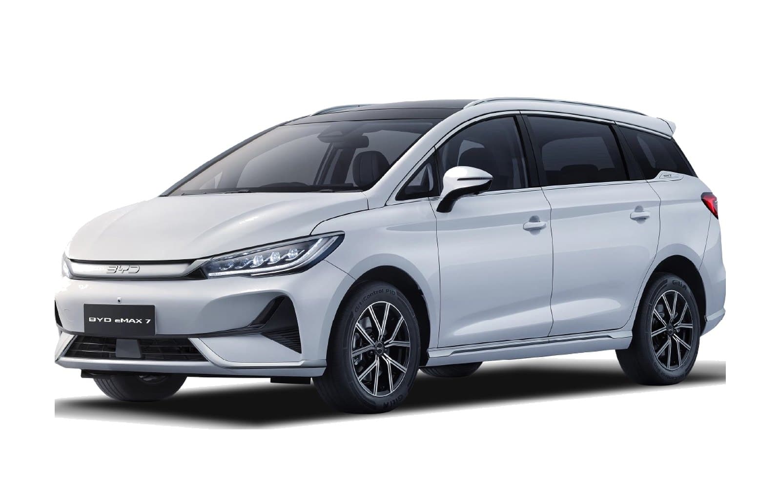 BYD M6 Crystal White Front three-quarter
