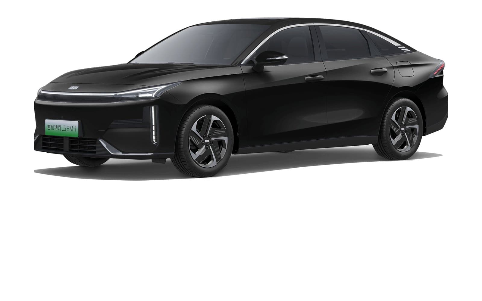 Geely Galaxy L6 أسود منتصف الليل منظر أمامي جانبي