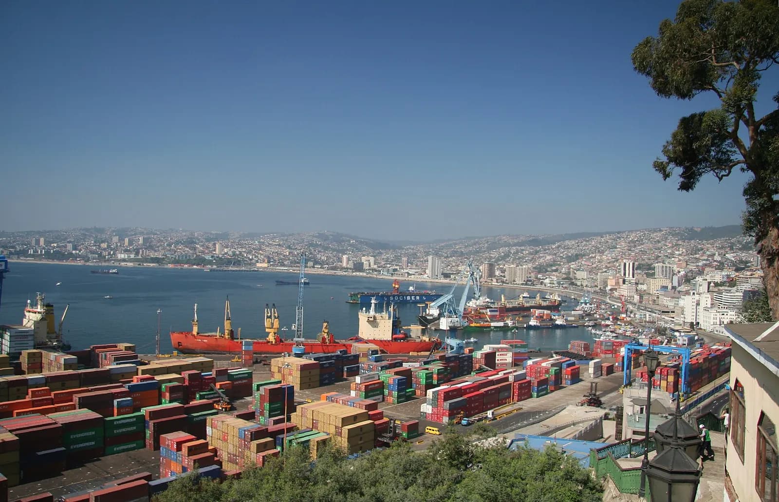 Container port of Valparaíso, Chile
