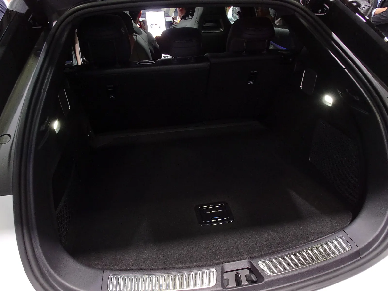 Boot of the Sealion 7 with the rear seats up, carpeted floor and sill plate